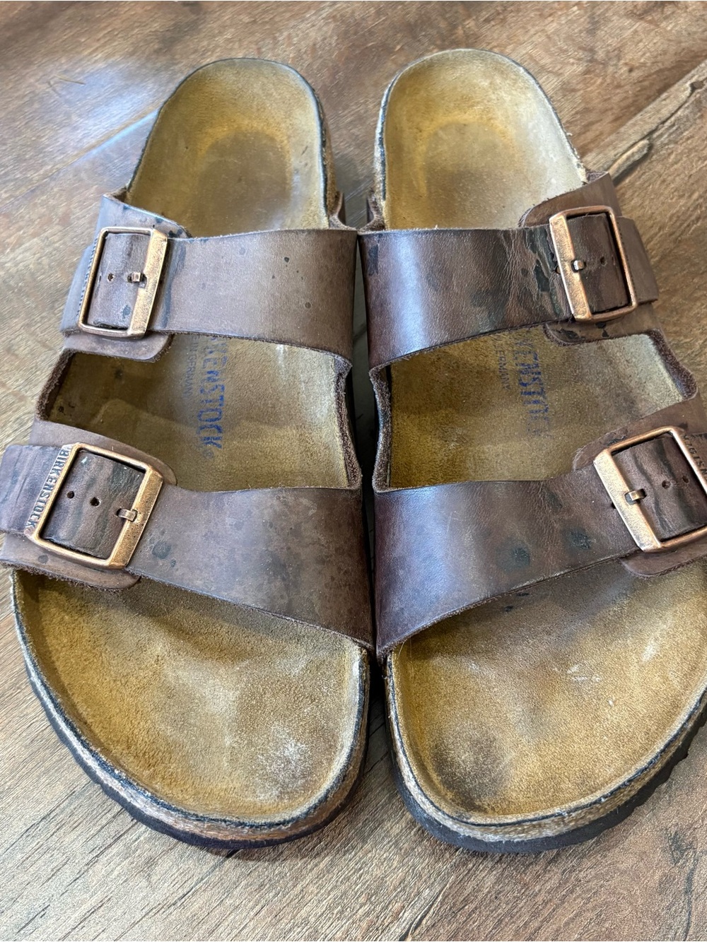 Birkenstock Brown Suede Double Strap Sandals